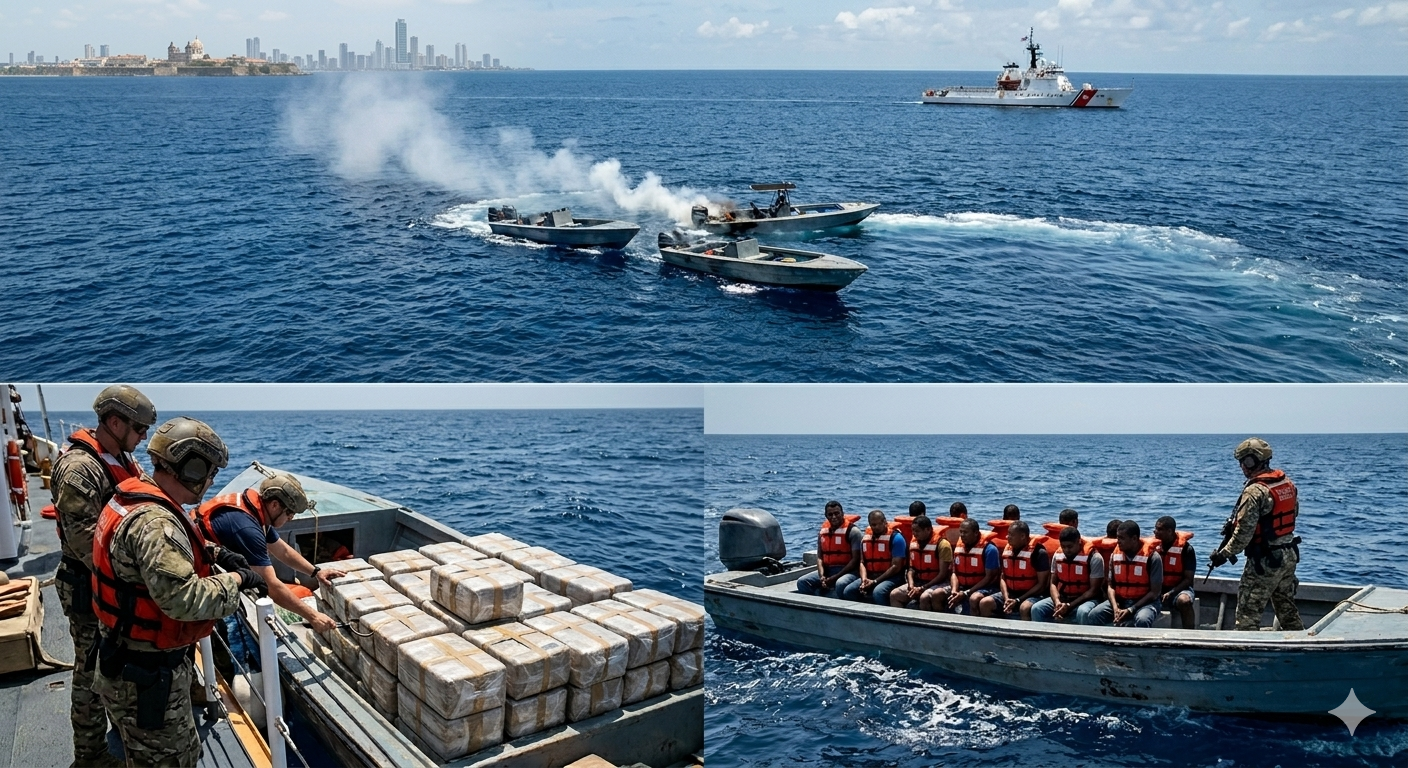 EE. UU. intercepta tres narco-lanchas frente a las costas de Colombia