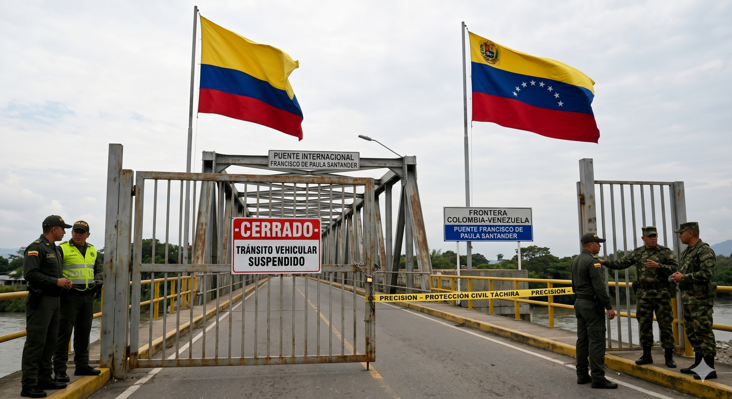 Venezuela cierra el puente con Colombia por 15 días por fallas estructurales